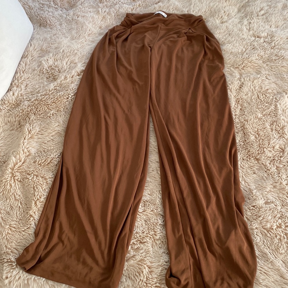Mango wide leg trousers